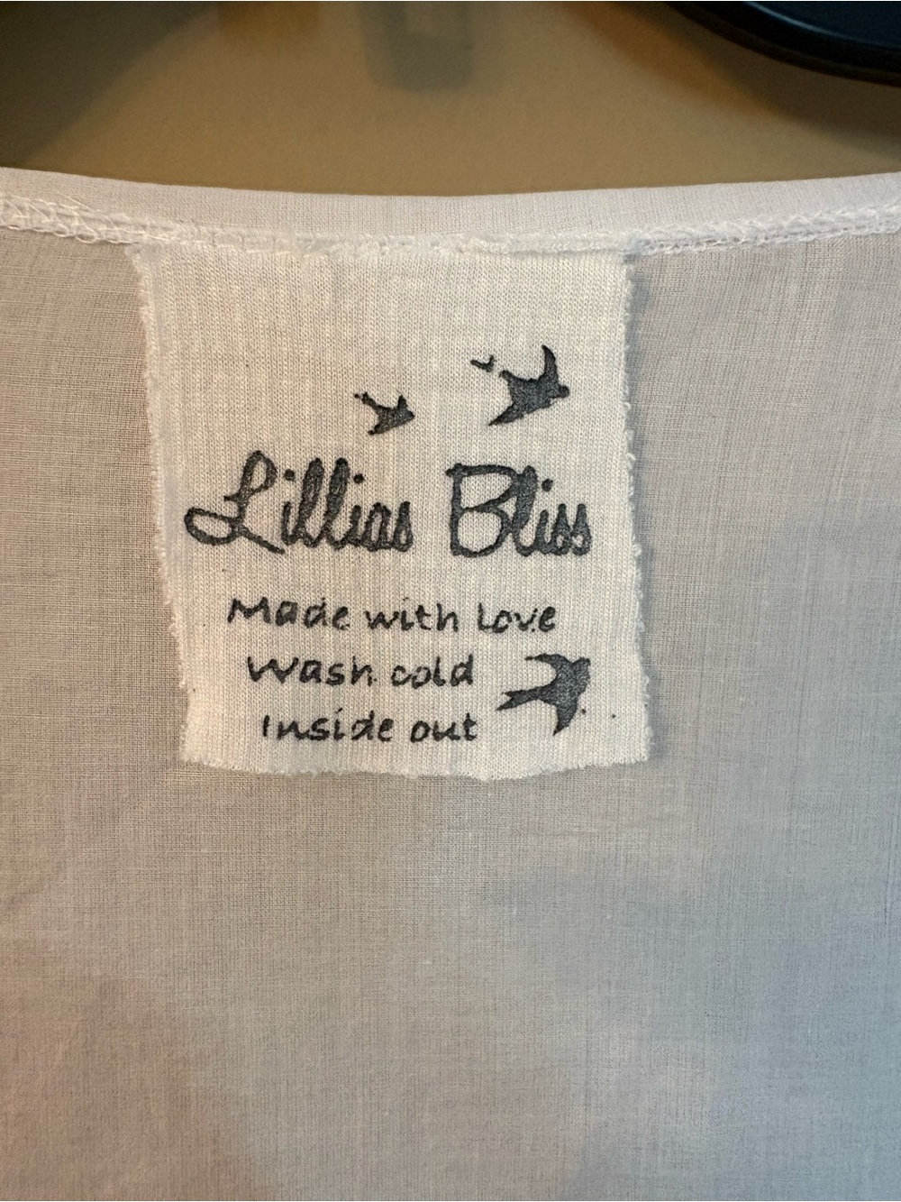 Lillias Bliss Artisan Small Batch Cotton Kimono w/Bird Accent - Picture 3 of 9